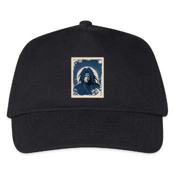 Anime-Charakter-Porträt - Kinder Basecap - Schwarz - Vorne