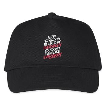 Stop Trying to Be Liked You Don’t Even Like Em 8 - Kinder Basecap - Schwarz - Vorne
