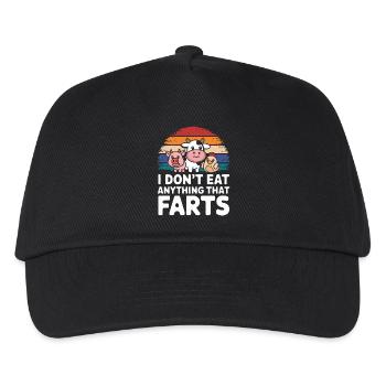 Vegetarian Vegan Veggie Vegetarian - Kids’ Baseball Cap - black - Front