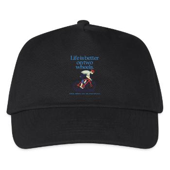 Life is better on two wheels (Roadbike) - Kids’ Baseball Cap - black - Front