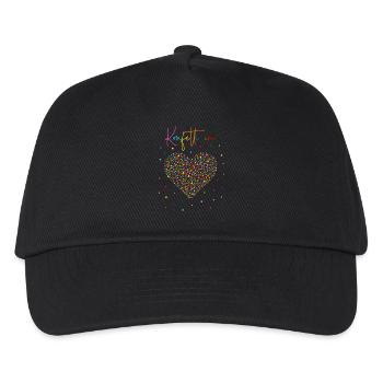 Konfetti im Herzen - Kinder Basecap - Schwarz - Vorne