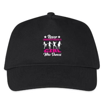 Ne sous-estimez jamais une fille qui danse - Casquette de baseball Enfant - noir - Devant