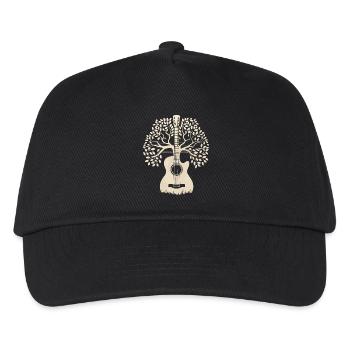 Acoustic Guitar Tree - Guitar Player Guitarist - Kids’ Baseball Cap - black - Front