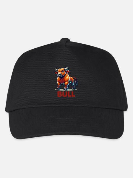 stier comic - Kinder Basecap - Schwarz