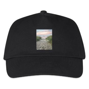 Feel free as the Ocean - Kinder Basecap - Schwarz - Vorne