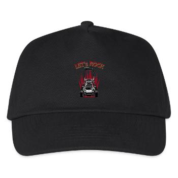 Lawn Mower Gardening Gardener - LET s ROCK - Kids’ Baseball Cap - black - Front