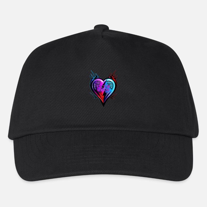 Herz LETs ROCK - Valentinstag - Kinder Basecap - Schwarz