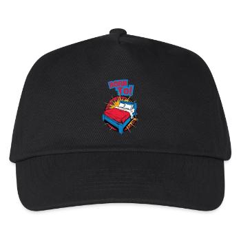 BORN TO SLEEP Bed - Late Riser Snoring - Kids’ Baseball Cap - black - Front