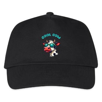 cow sunglasses cow - Kids’ Baseball Cap - black - Front