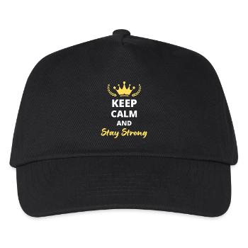 Bewahren Sie Ruhe und bleiben Sie stark - Kinder Basecap - Schwarz - Vorne