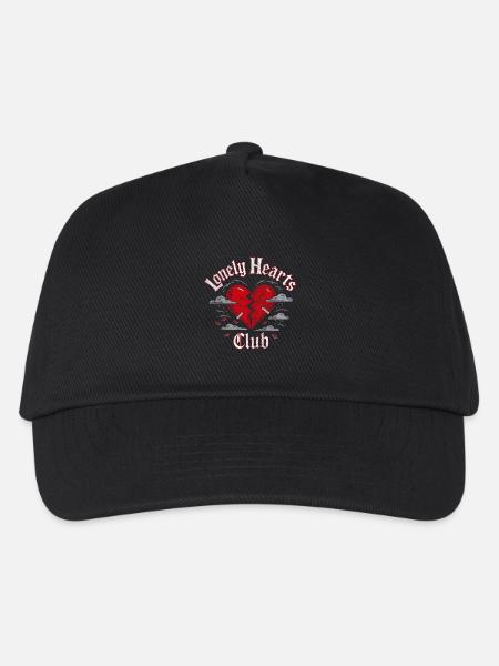 Lonely Hearts Club – Gebrochenes Herz Design - Kinder Basecap - Schwarz