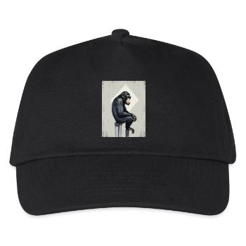 Chimpanzé Street Art Graffiti à Primate carré - Casquette de baseball Enfant - noir - Devant
