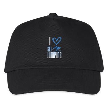 I love ski jumping - winter sports - Kids’ Baseball Cap - black - Front