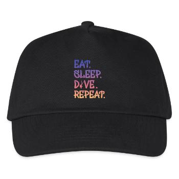 eat sleep dive repeat - Kinder Basecap - Schwarz - Vorne