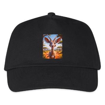 super cute african animals– Kudu - Kids’ Baseball Cap - black - Front