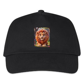 super cute african animals– lion - Kids’ Baseball Cap - black - Front