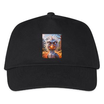 super cute african animals– Secretary Bird - Kids’ Baseball Cap - black - Front