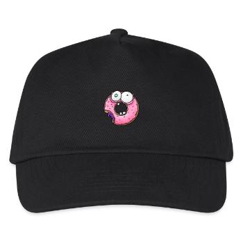 Beignet drôle - Casquette de baseball Enfant - noir - Devant