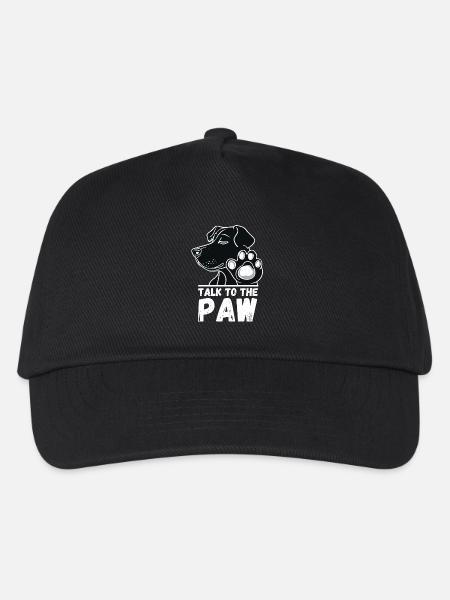 Hund Talk to the Paw Pfote Hundebesitzer Lustig - Kinder Basecap - Schwarz
