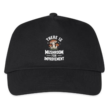 Pilz Pilze Funghi Champignon - Kinder Basecap - Schwarz - Vorne