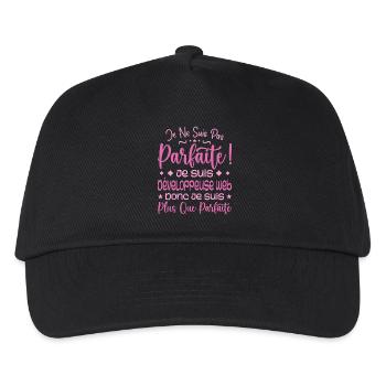 More than perfect web developer, dream job - Kids’ Baseball Cap - black - Front