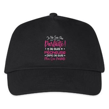 A more than perfect fisherwoman, a dream job - Kids’ Baseball Cap - black - Front