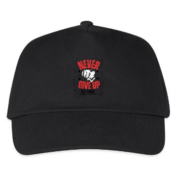 never give up - Kids’ Baseball Cap - black - Front