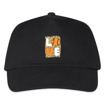 Baseballspieler Baseball - Kinder Basecap - Schwarz - Vorne