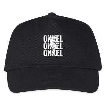 Basketballspieler Onkel Basketball - Kinder Basecap - Schwarz - Vorne