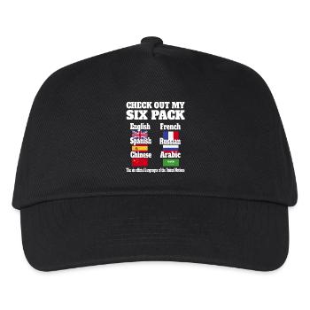Sprachen Sixpack - Kinder Basecap - Schwarz - Vorne