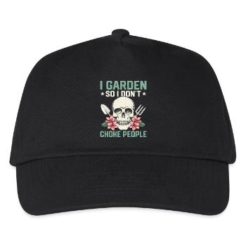 I Garden So I Don't Choke People Botanical Gardeni - Kids’ Baseball Cap - black - Front