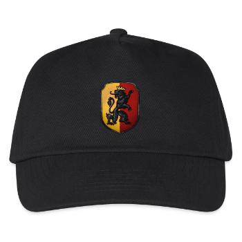 Wappen gekrönter Löwe - Kinder Basecap - Schwarz - Vorne