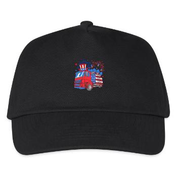 Garbage Truck Garbage Truck Garbage Man Trash Can - Kids’ Baseball Cap - black - Front