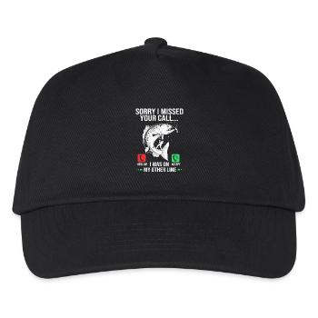 Trout Fishing Hook Fishing Rod Angler Frogfish - Kids’ Baseball Cap - black - Front