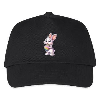 Süßer Osterhase mit Osterei - Kinder Basecap - Schwarz - Vorne