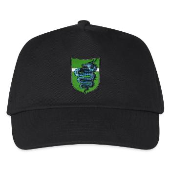 Wappen blaue Schlange - Kinder Basecap - Schwarz - Vorne