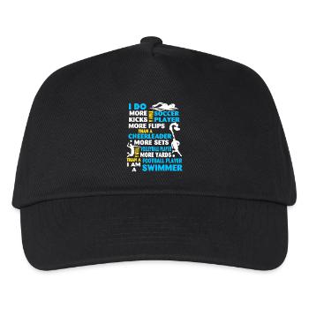 Swimming Shirt - Kids’ Baseball Cap - black - Front