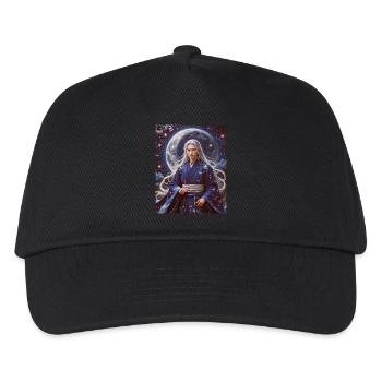 Tsukuyomi Gelassener Mondgott mit silbernem Haar - Kinder Basecap - Schwarz - Vorne
