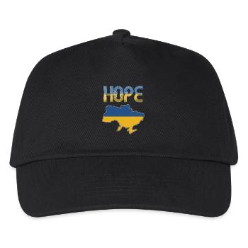 Hoffnung für die Ukraine – Patriotisches Unterstützungsdesign - Kinder Basecap - Schwarz - Vorne