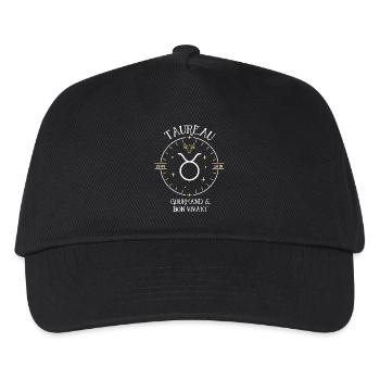Du signe du Taureau - Gourmand et bon vivant - Casquette de baseball Enfant - noir - Devant