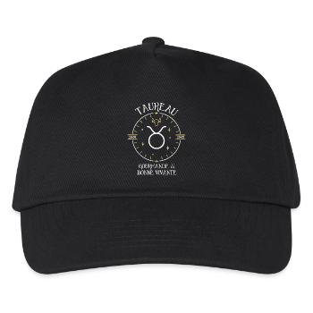 Du signe du Taureau - Gourmande et bonne vivante - Casquette de baseball Enfant - noir - Devant