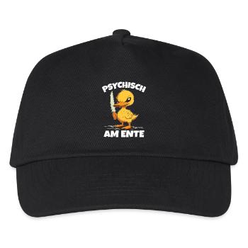 Psychisch am Ente - Kinder Basecap - Schwarz - Vorne