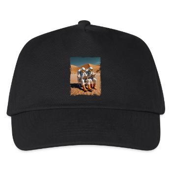 Deux astronautes en combinaison spatiale - Casquette de baseball Enfant - noir - Devant