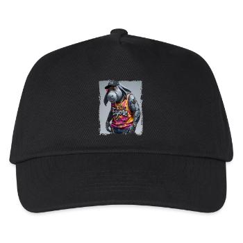 hip hop Bourriquet rappeur - Casquette de baseball Enfant - noir - Devant