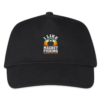 Magnetangeln Angeln Magnet Angler - Kinder Basecap - Schwarz - Vorne