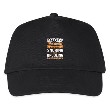 Massage Masseur Masseurin Heilpraktiker - Kinder Basecap - Schwarz - Vorne
