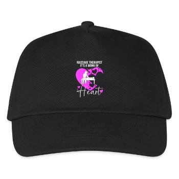 Massage Masseur Masseurin Heilpraktiker - Kinder Basecap - Schwarz - Vorne