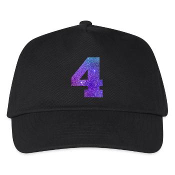 Galaxie Nummer 4 - Kinder Basecap - Schwarz - Vorne