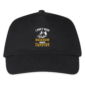 I Don't Need Reason To Go Camping - Kids’ Baseball Cap - black - Front