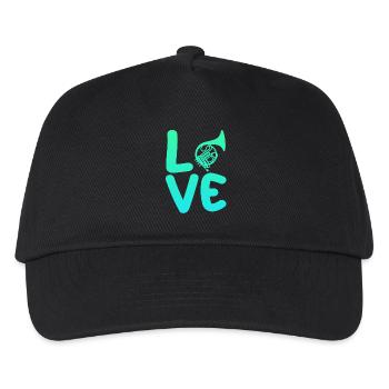Horn player French horn - Kids’ Baseball Cap - black - Front